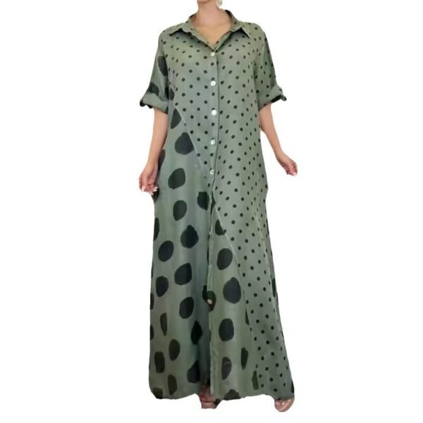 Loose Fashion Casual Long Plus Size Printed Dress - Image 6