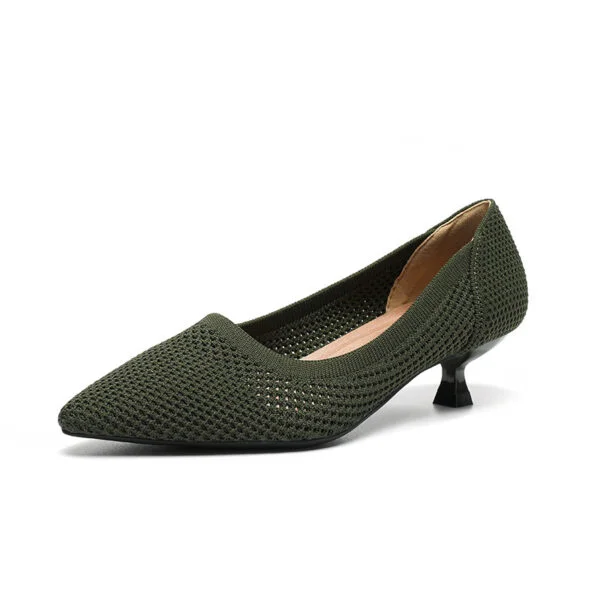 Breathable Hollow Fly Knitted Pointed Casual Shoes - Image 10