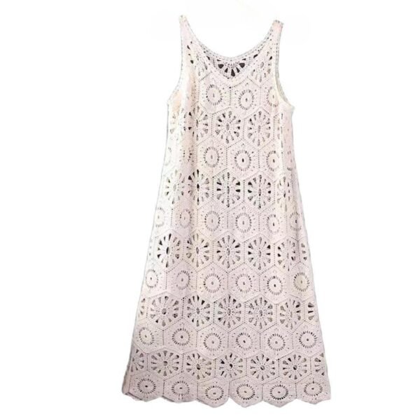 Women's Long Dress Retro Art And Versatile Lace Vest - Image 5