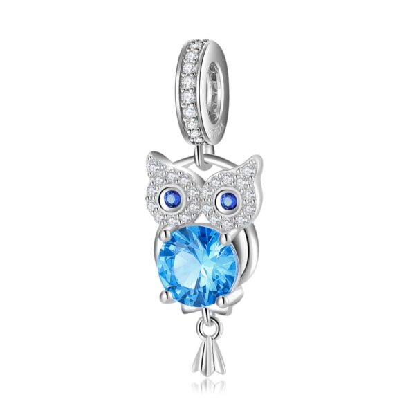 Blue Owl Beads Halloween Series 925 Sterling Silver Pendant Female Bracelet Diy Accessories - Image 4