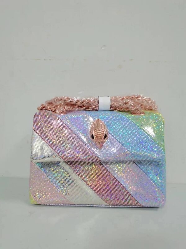 Women's Multi-color Patchwork Shiny Handbag - Image 2