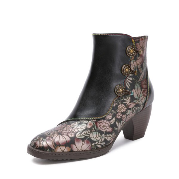 Women's Retro Flower European And American Women's Fashion Shoes - Image 7