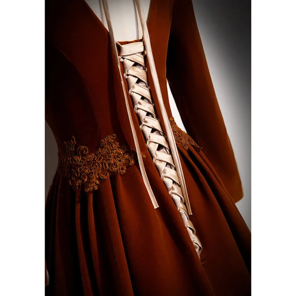 Women's Velvet Winter Long Sleeve Host's Dress - Image 3