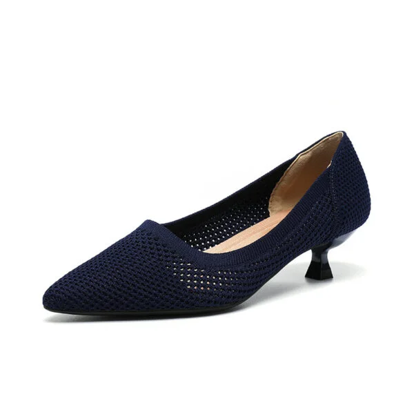 Breathable Hollow Fly Knitted Pointed Casual Shoes - Image 4