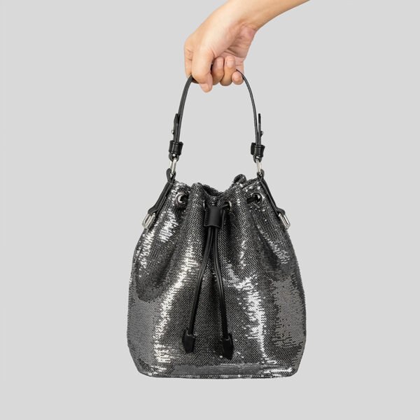 Bling Sequin Bucket Bag Women's Retro Elegant Sequins - Image 2