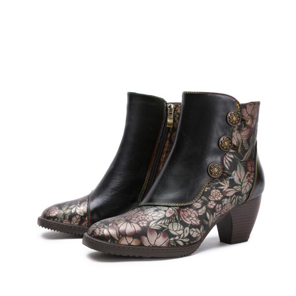 Women's Retro Flower European And American Women's Fashion Shoes - Image 6