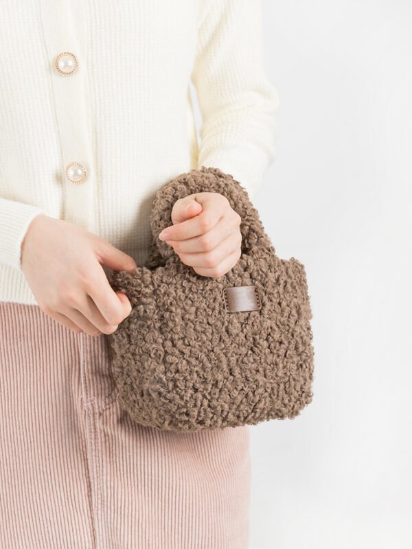 Women's Lamb Wool Small Square Bag - Image 3