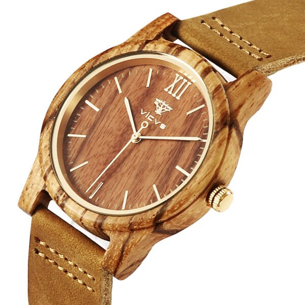 Zebra Fashion Wooden Quartz Watch - Image 8