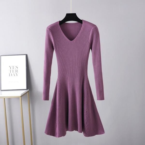 Woolen Skirt Base Knitting Women's Dress - Image 7