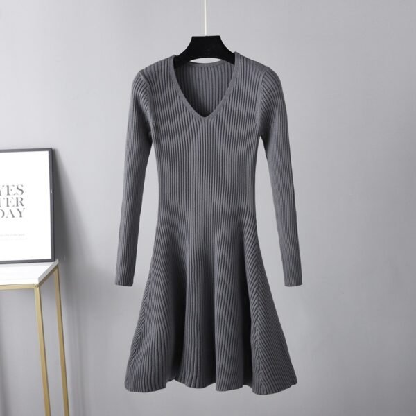 Woolen Skirt Base Knitting Women's Dress - Image 5