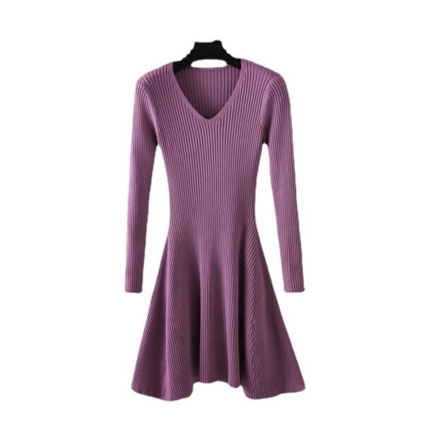 Woolen Skirt Base Knitting Women's Dress - Image 2