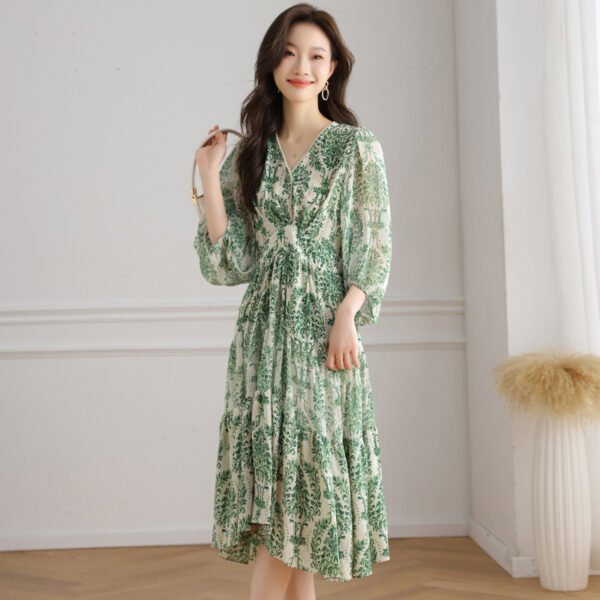 Women's Mid-length Dress Temperament Waist-controlled - Image 3