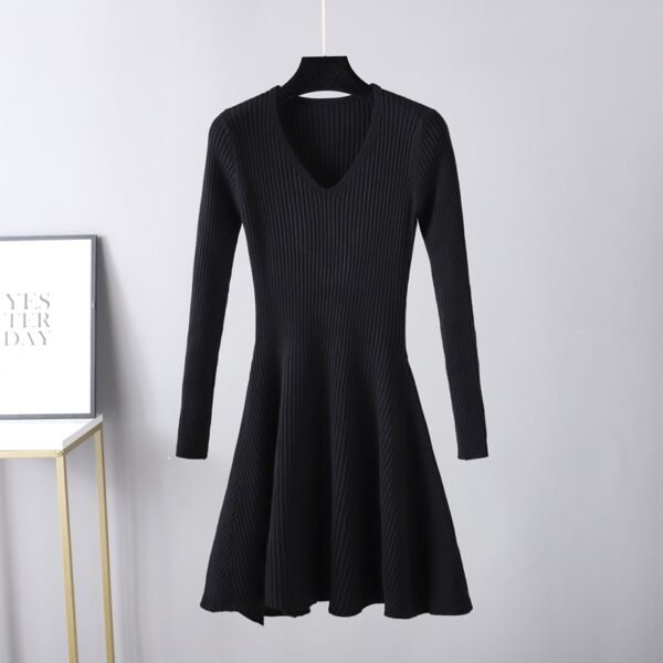 Woolen Skirt Base Knitting Women's Dress - Image 4