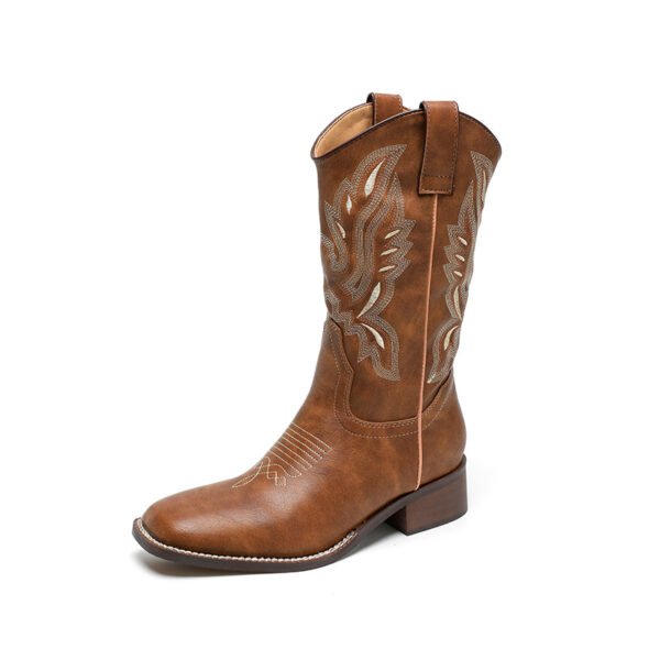 Women's Mid-calf Embroidered Martin Boots - Image 6