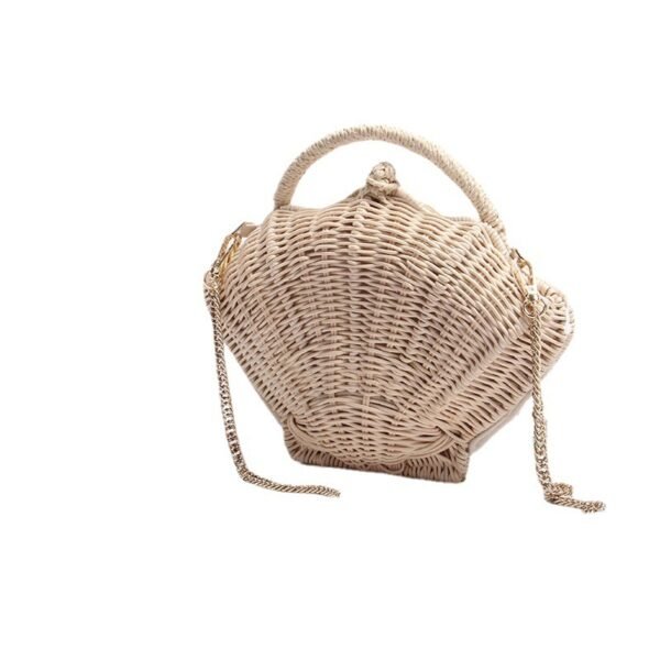 Women's Woven Shoulder Handbag Shell-shaped Chain Pouch - Image 5