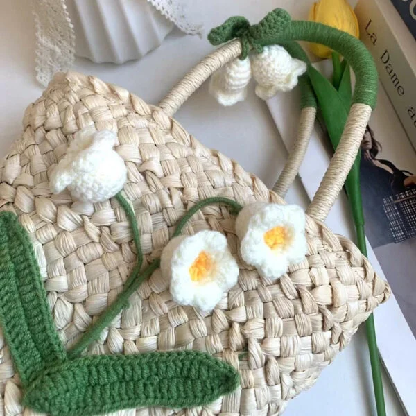 Woven Straw Fashion Fresh Cute Handbag - Image 2