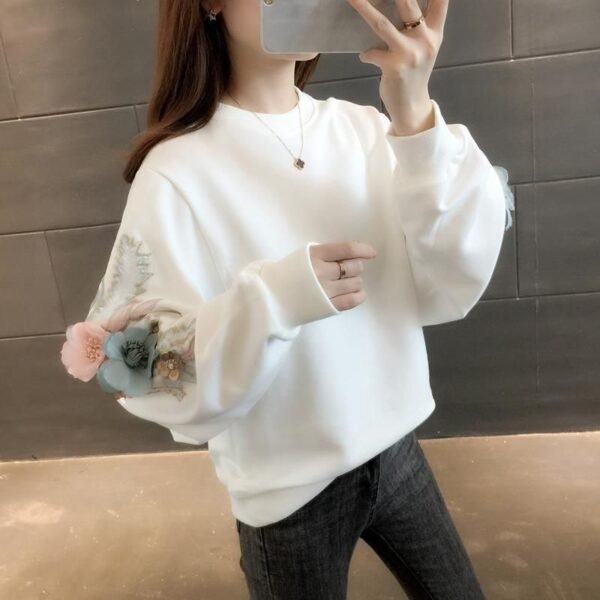 Women's Korean Version Of Loose Long-sleeved Large Size Jacket Female Tops Sweatshirt - Image 2