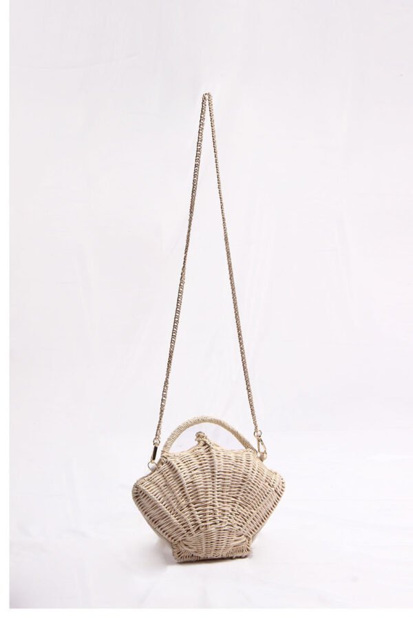 Women's Woven Shoulder Handbag Shell-shaped Chain Pouch - Image 10