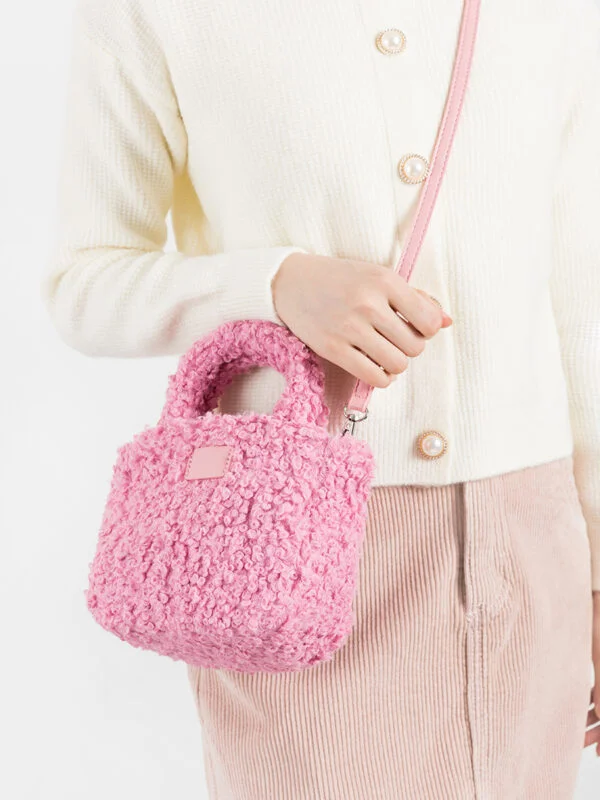 Women's Lamb Wool Small Square Bag - Image 2