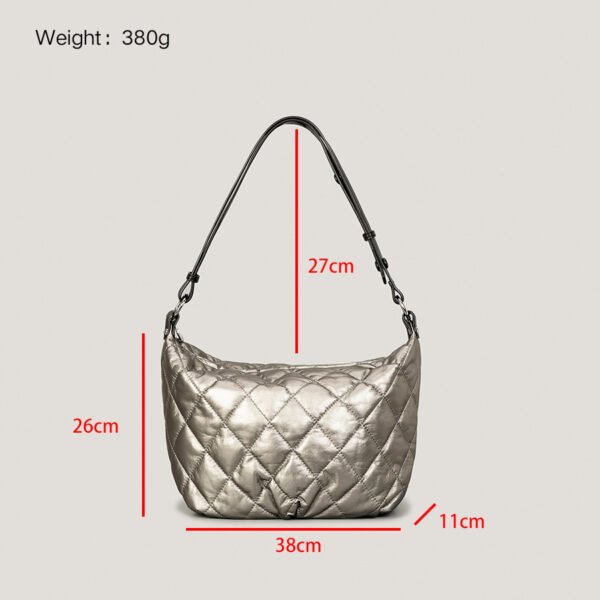 Women's Large-capacity Nylon Quilted Crossbody Bag - Image 3