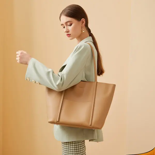 Women's Genuine Leather Tote Bag - Image 5