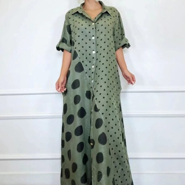 Loose Fashion Casual Long Plus Size Printed Dress