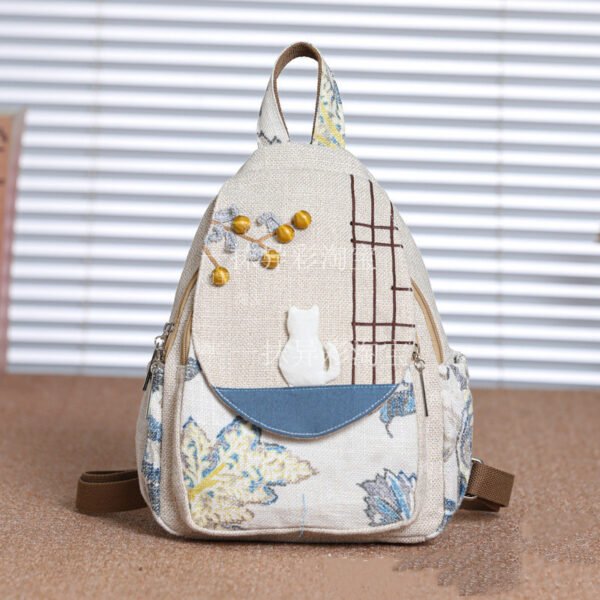 All-matching And Lightweight Handmade Cat Canvas Bag - Image 6