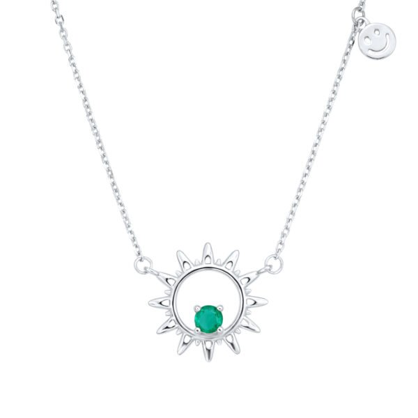 Women's Personality Collar Chain Round Temperament Emerald Necklace - Image 5