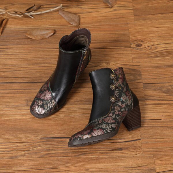 Women's Retro Flower European And American Women's Fashion Shoes - Image 4