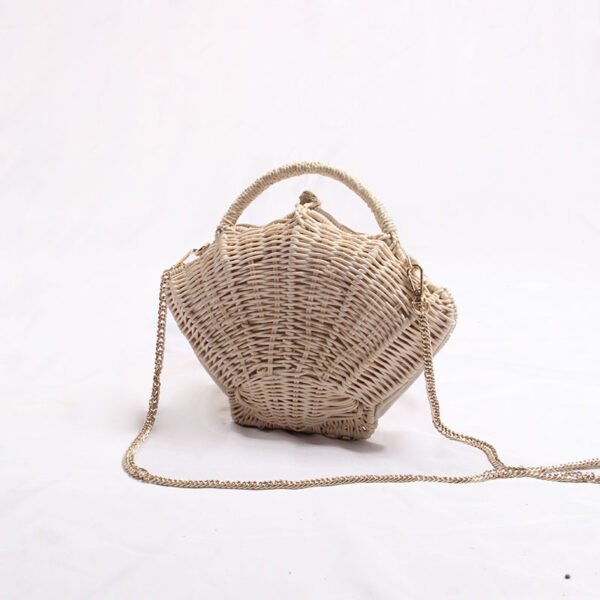 Women's Woven Shoulder Handbag Shell-shaped Chain Pouch - Image 7