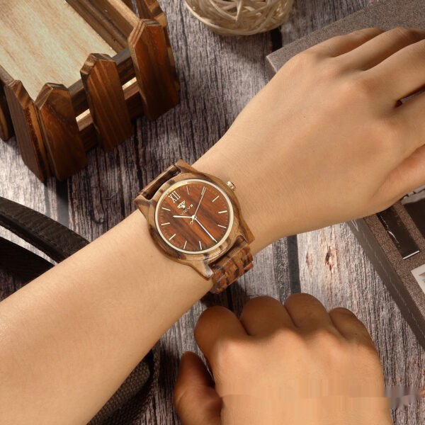 Zebra Fashion Wooden Quartz Watch - Image 2