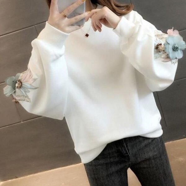 Women's Korean Version Of Loose Long-sleeved Large Size Jacket Female Tops Sweatshirt - Image 4