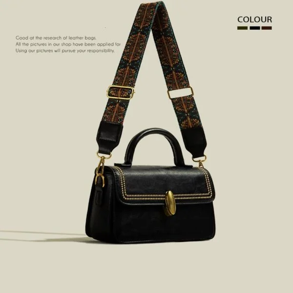 Advanced Texture Retro Messenger Bag For Women - Image 3