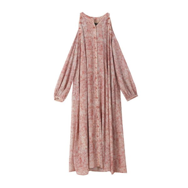 Women's Floral Dress Sweet Long Sleeve - Image 2