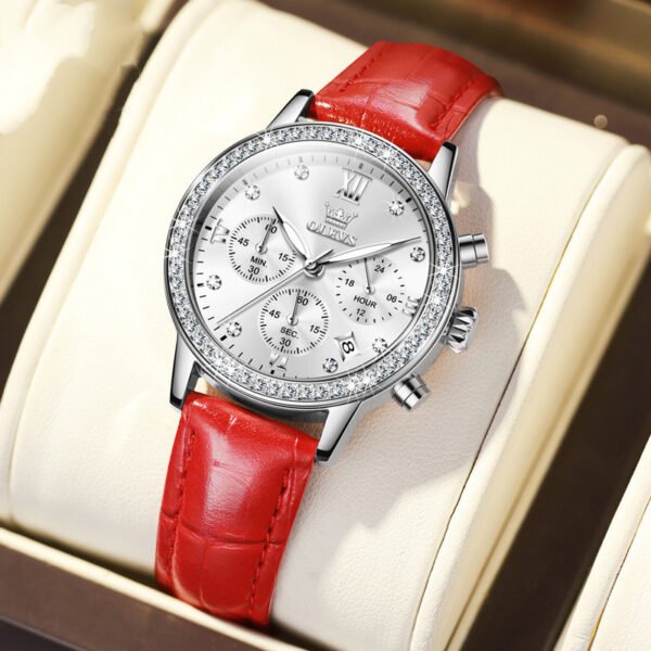 Women's Quartz Watch With Diamond Inlaid Multi-function Timing - Image 6