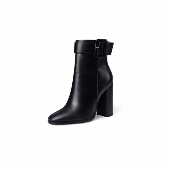 Belt Buckle Thick Heel Short Boots Women European And American Fashion Women's Boots - Image 3