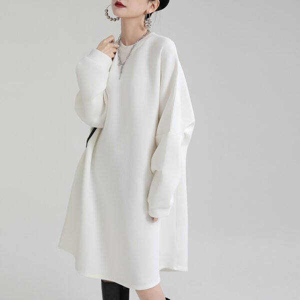 Autumn Air Layer Profile Sweater Loose Dress - Image 7