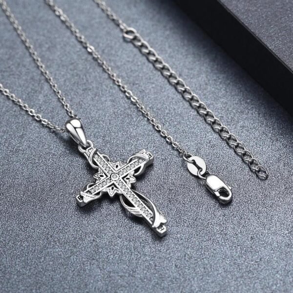 925 Sterling Silver for Women Cross Pendant Cross Jewelry Cross Necklace - Image 2