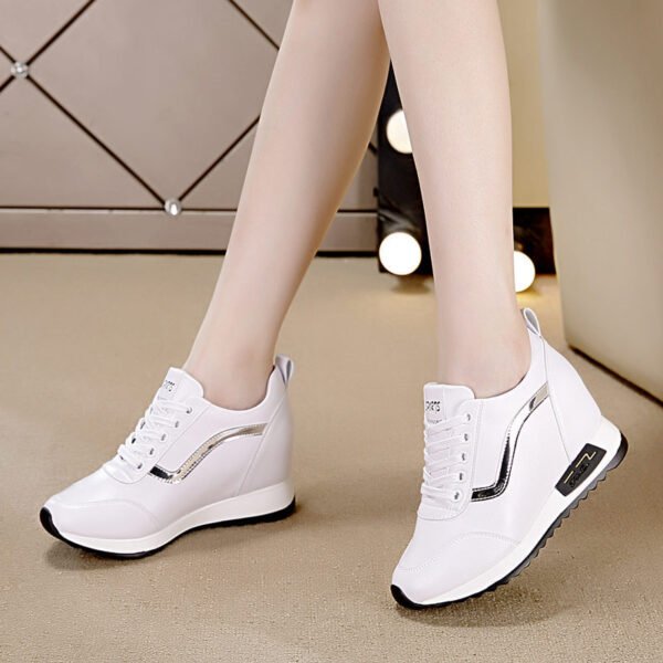 Women's New Casual Lace-up Sneakers For Inner Height Increase - Image 3