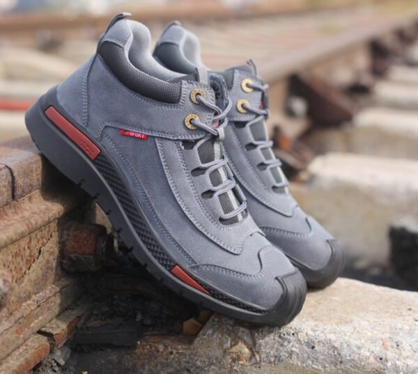 Anti Smashing And Anti Piercing Steel Toe Comfortable High Top Insulated Work Shoes - Image 8