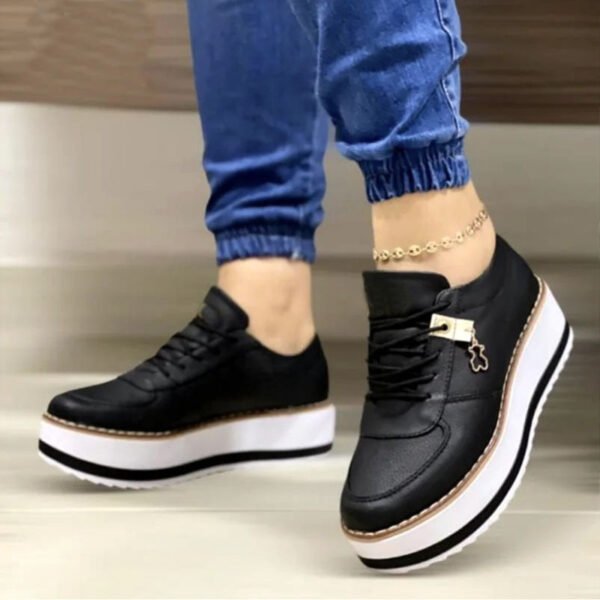 Women's Plus Size Summer Casual Round Toe Platform Shoes - Image 6