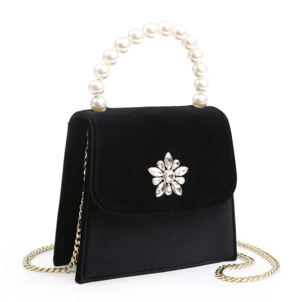 Women's Velvet Small Square  Chain Shoulder Messenger Bag - Image 2