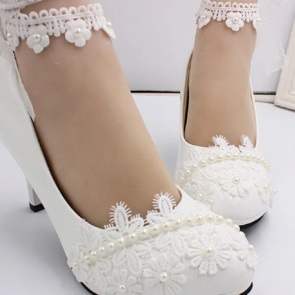 Women's Wedding Dress High Heels - Image 4