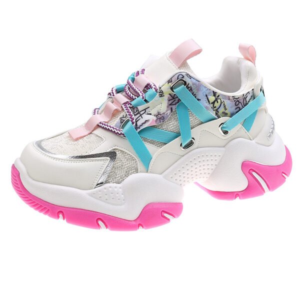 Autumn New Korean Style Colorblock Breathable Casual Women's Sports Shoes - Image 4