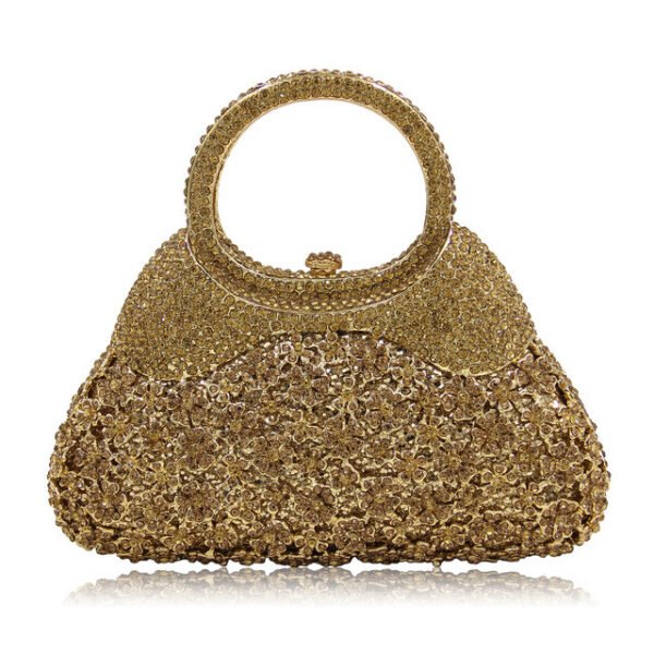 Women's Handmade Diamond Openwork Crystal Evening Bag - Image 3