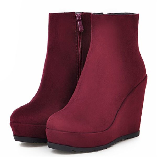 Autumn And Winter Women Platform Platform Wedge Boots - Image 8