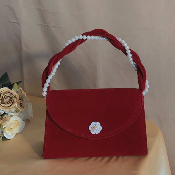 Women's Vintage Plush Wedding Suede Bag - Image 5