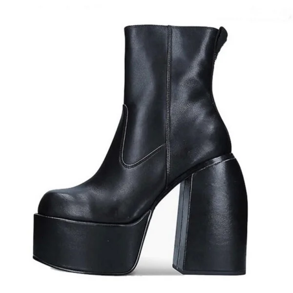 Women's Platform High Heel Boots Over The Knee Stretch Boots - Image 5