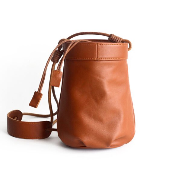 Bags Women'S Fashion Shoulder Bag Women'S Korean Style Women'S Top Layer Cowhide Literary Women'S Small Bucket Bag - Image 5