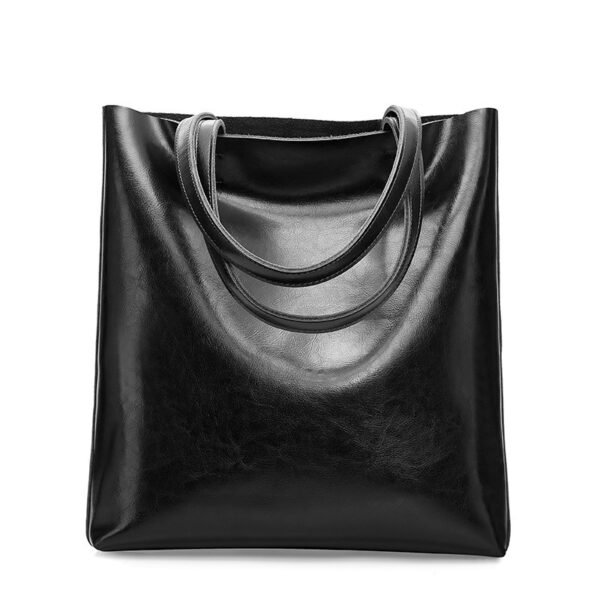 Women's Large Capacity Minimalist Cowhide Handbag - Image 4